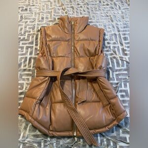 Dynamite Puffer Vest with Belt